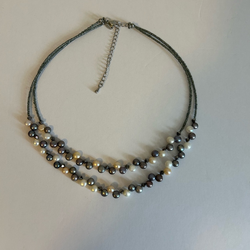 Chic Dual-Strand Freshwater Pearl Necklace